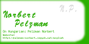 norbert pelzman business card